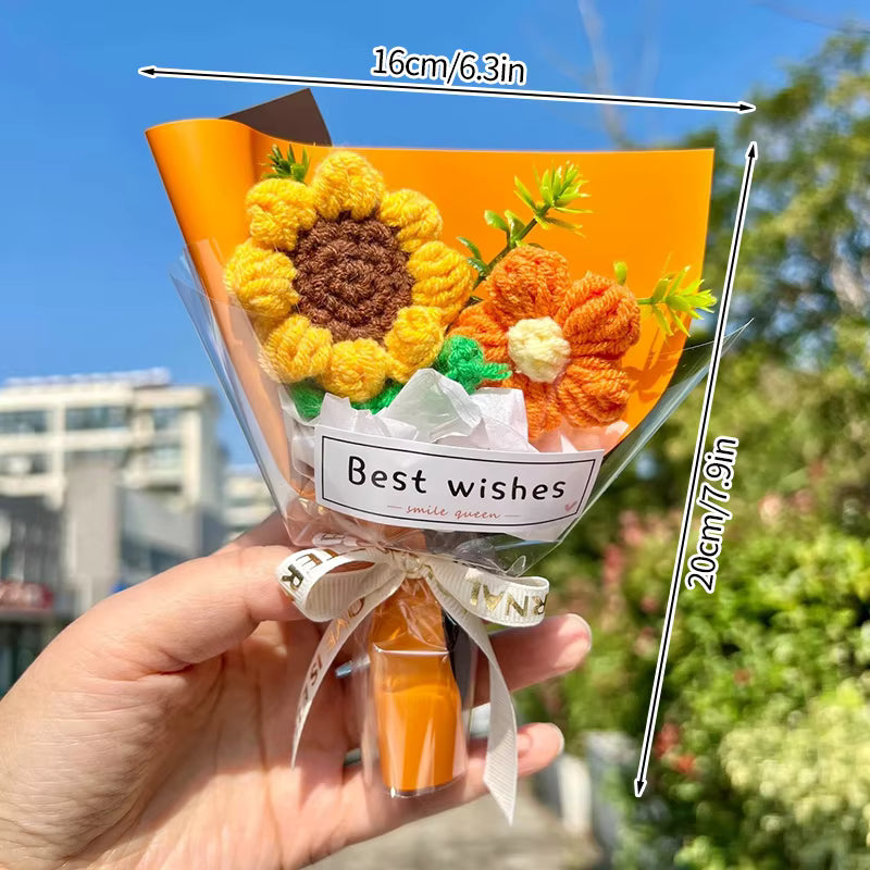 Mini bouquet de fleurs en crochet – vue 11