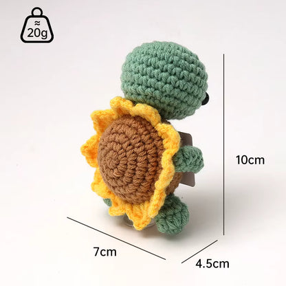 Amigurumis en crochet faits main avec carte d'encouragement