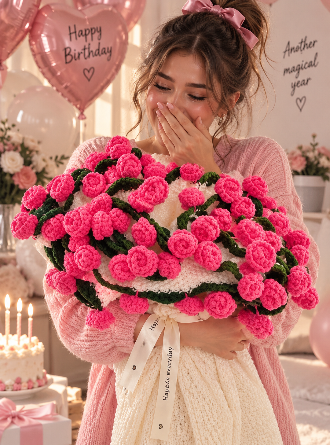 Couverture bouquet crochet Élégance – vue 4