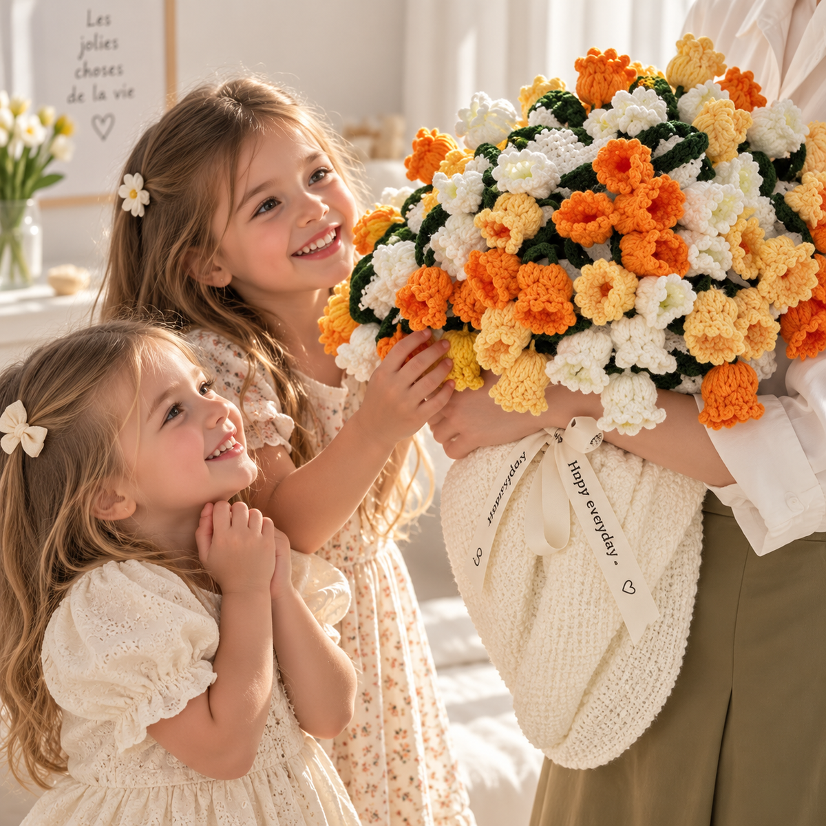 Couverture bouquet crochet trio de jacinthes – vue 2