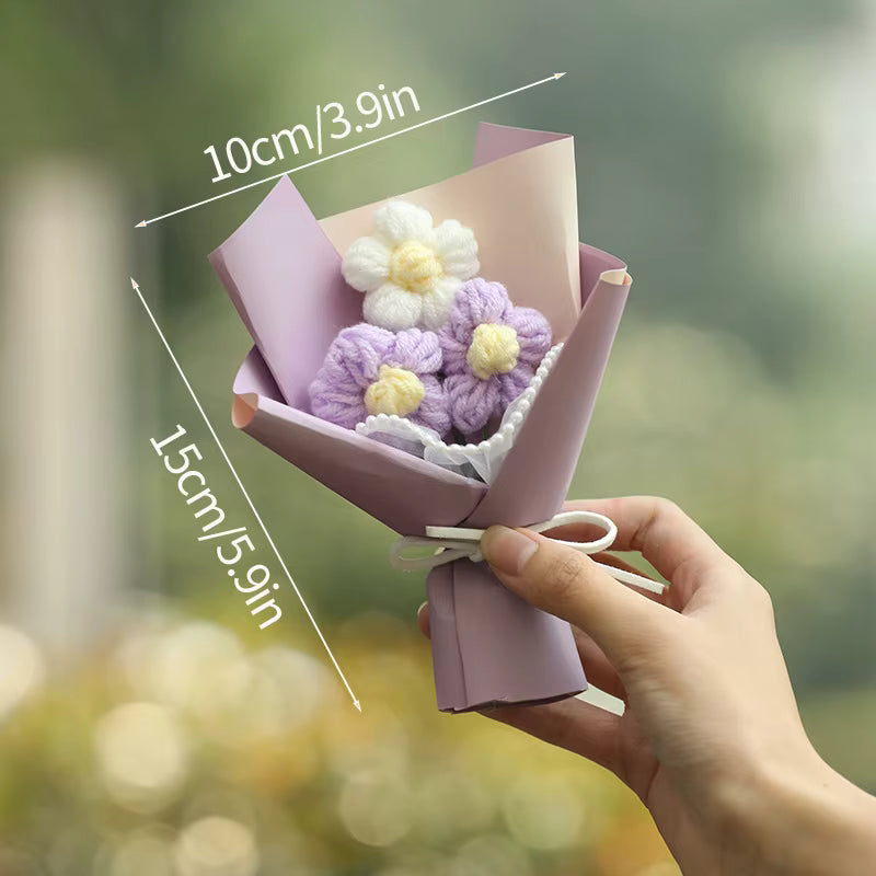Mini bouquet de fleurs en crochet – vue 7