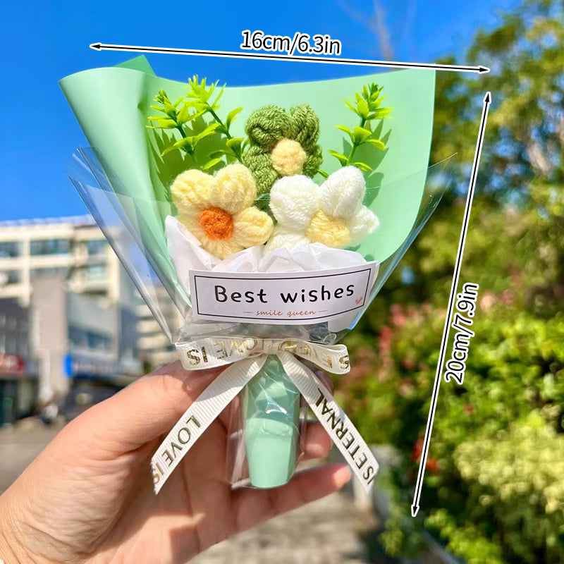 Mini bouquet de fleurs en crochet – vue 9