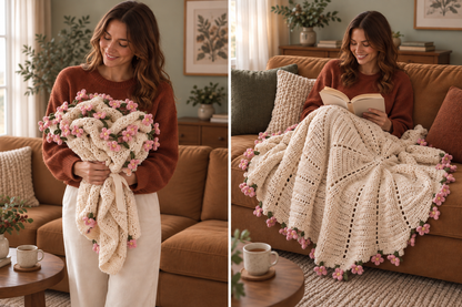 Couverture bouquet crochet Innocence – vue 4