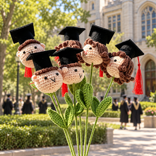 Bouquet remise de diplôme en crochet NOMAD