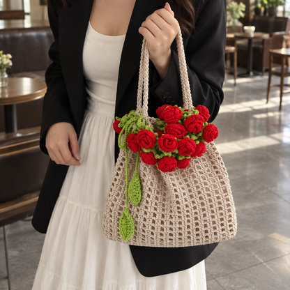 Sac en crochet fleuri NOMAD modèle Romance