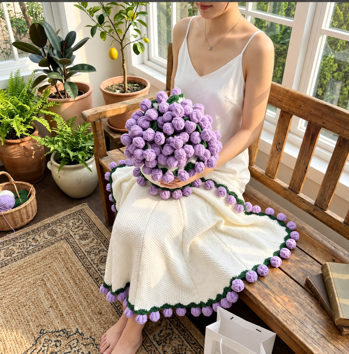 Couverture bouquet en crochet fait main NOMAD – vue 4